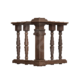 Corner Railings (Mahogany)