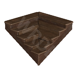 Corner Stairs (Mahogany)