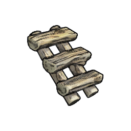 Weathered Log Stairs