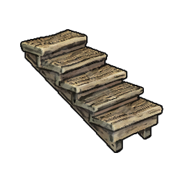 Weathered Log Stairs