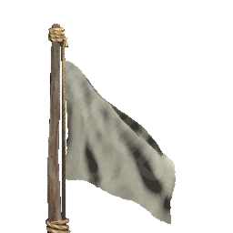 Simple White Flagpole