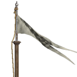 Elegant White Flagpole