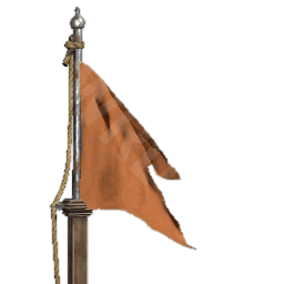Elegant Orange Flagpole