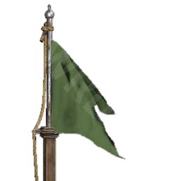 Elegant Green Flagpole