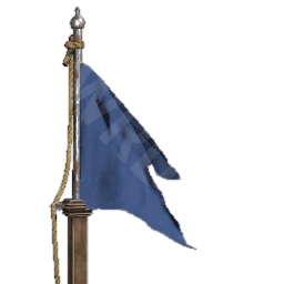 Elegant Blue Flagpole