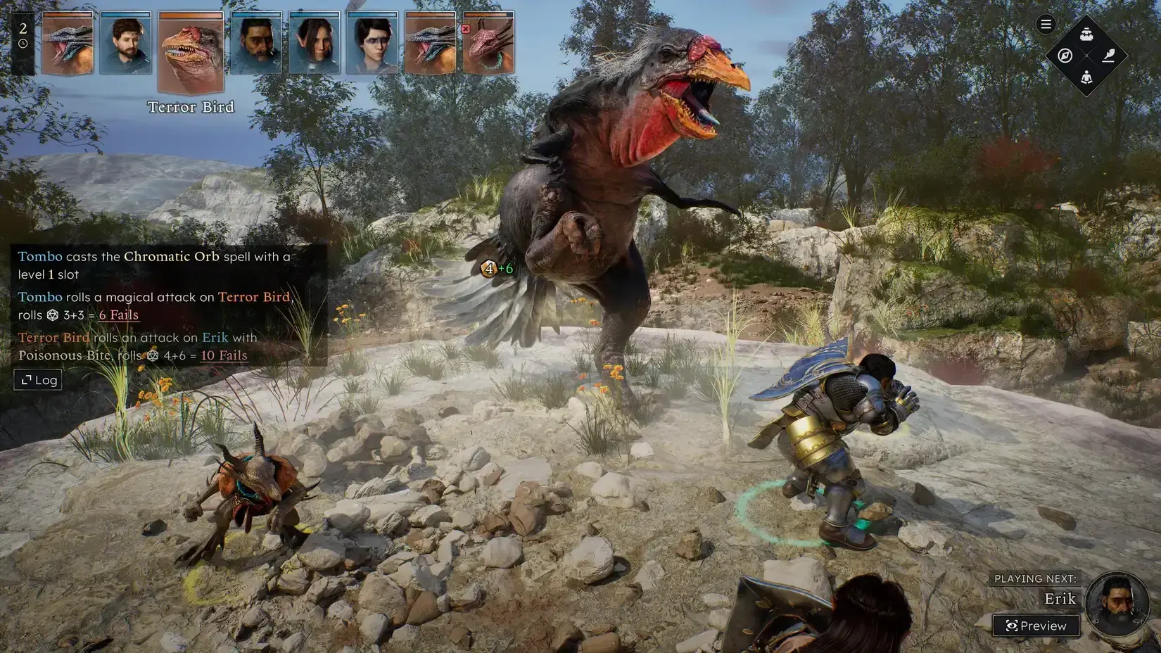 Solasta II party combat screenshot showing tactical turn-based gameplay