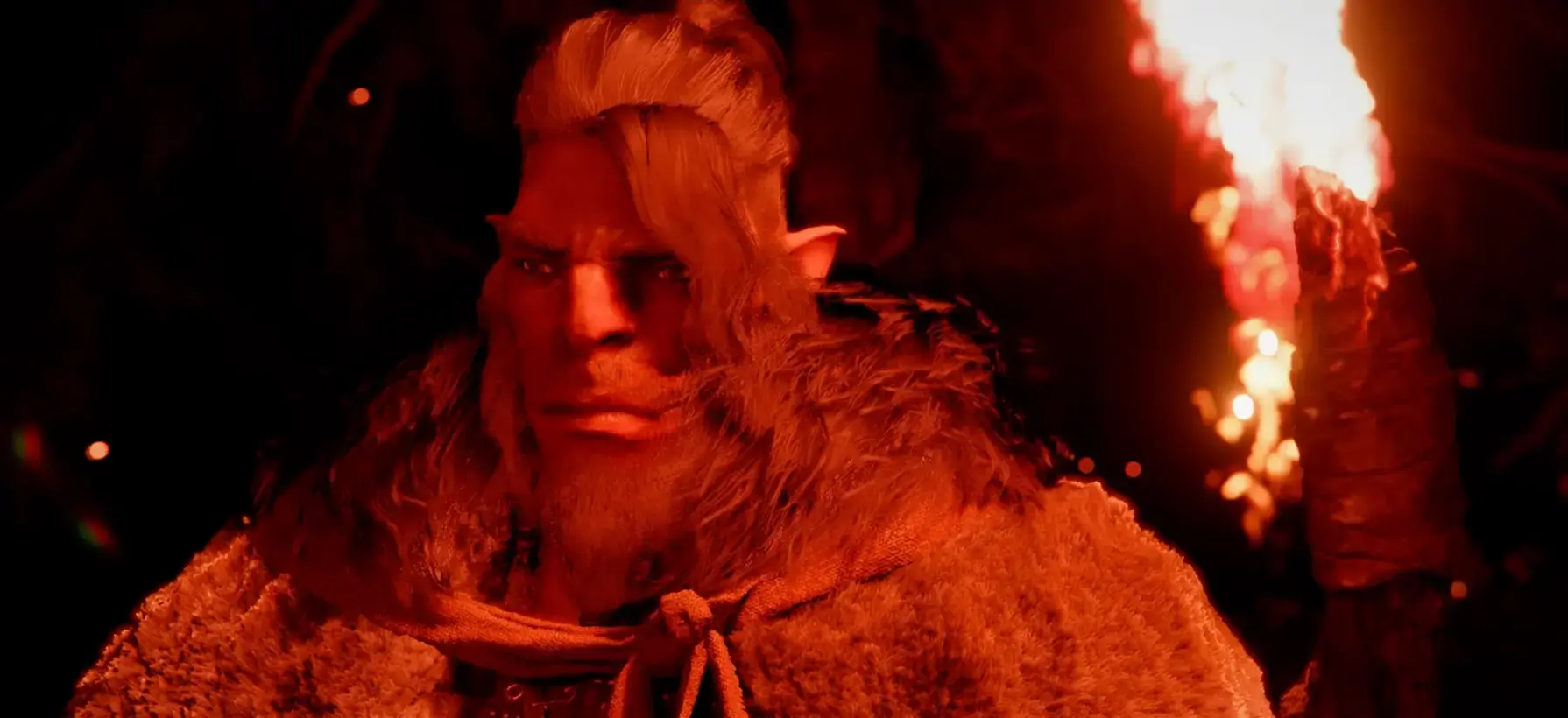 Oongka character portrait in Crimson Desert showing Orc Blaster and Greataxe weapons