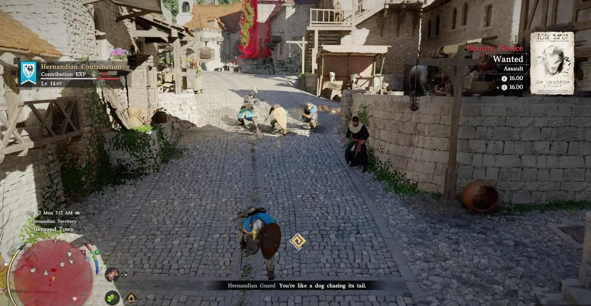 Committing crimes in a region reduces your accumulated Contribution XP total