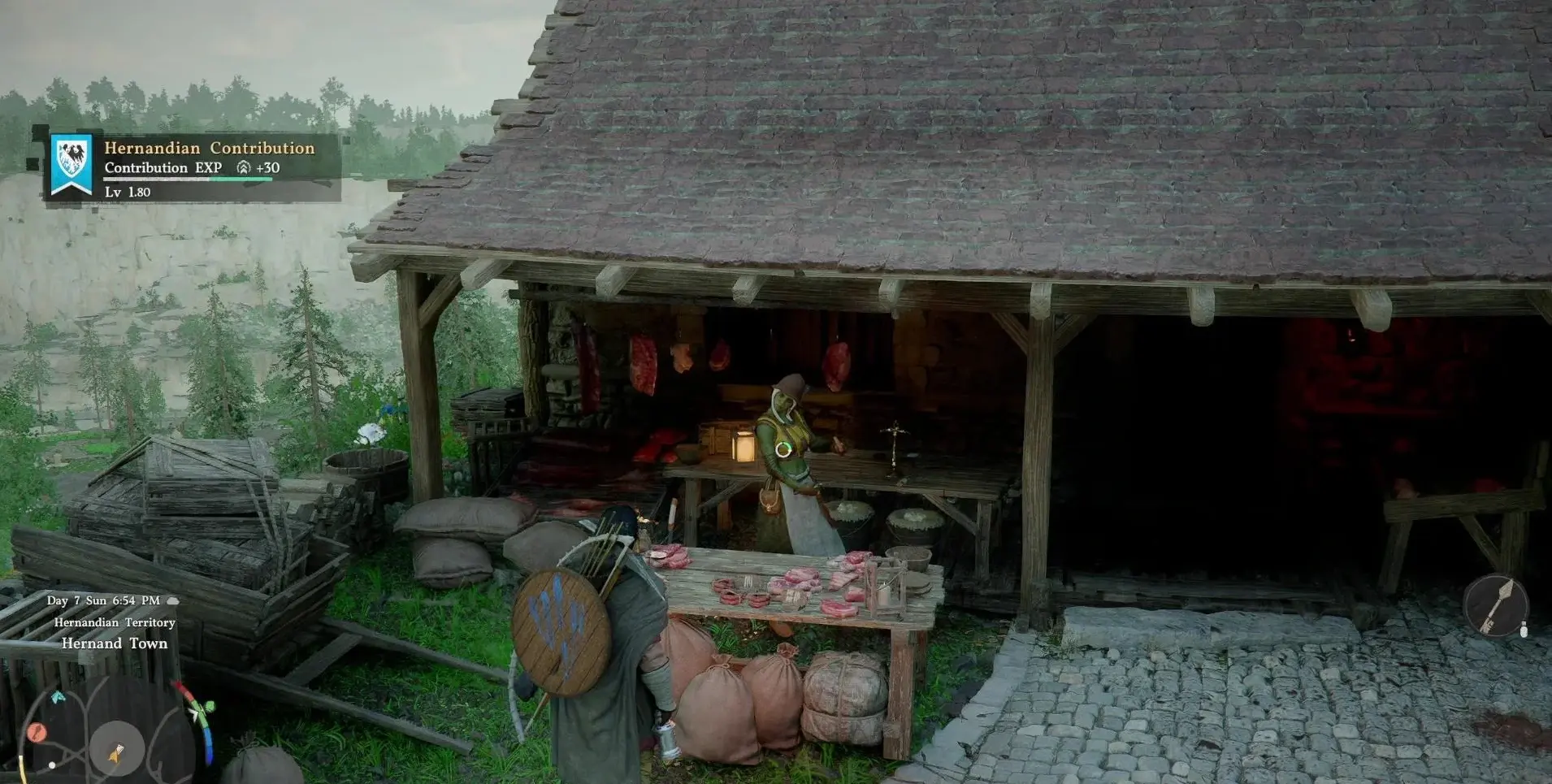 Completing quests awards Contribution XP in the active region