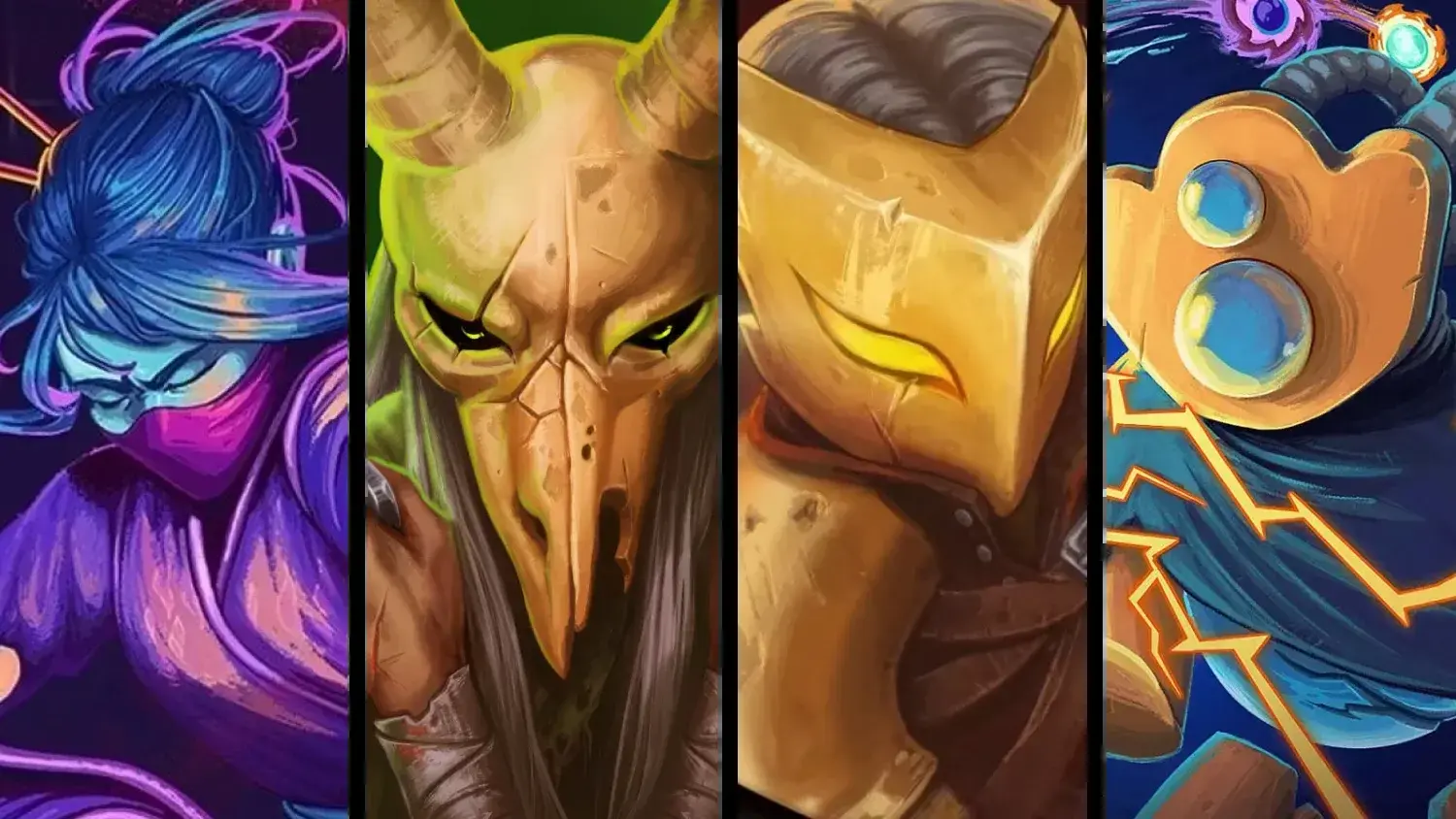 All five playable characters in Slay the Spire 2: Ironclad, Silent, Defect, Regent, and Necrobinder