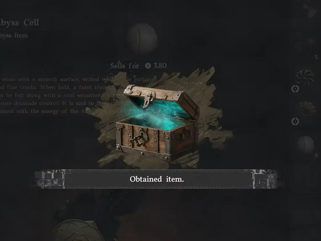 Abyss Cores interface showing core slots and tier options in Crimson Desert