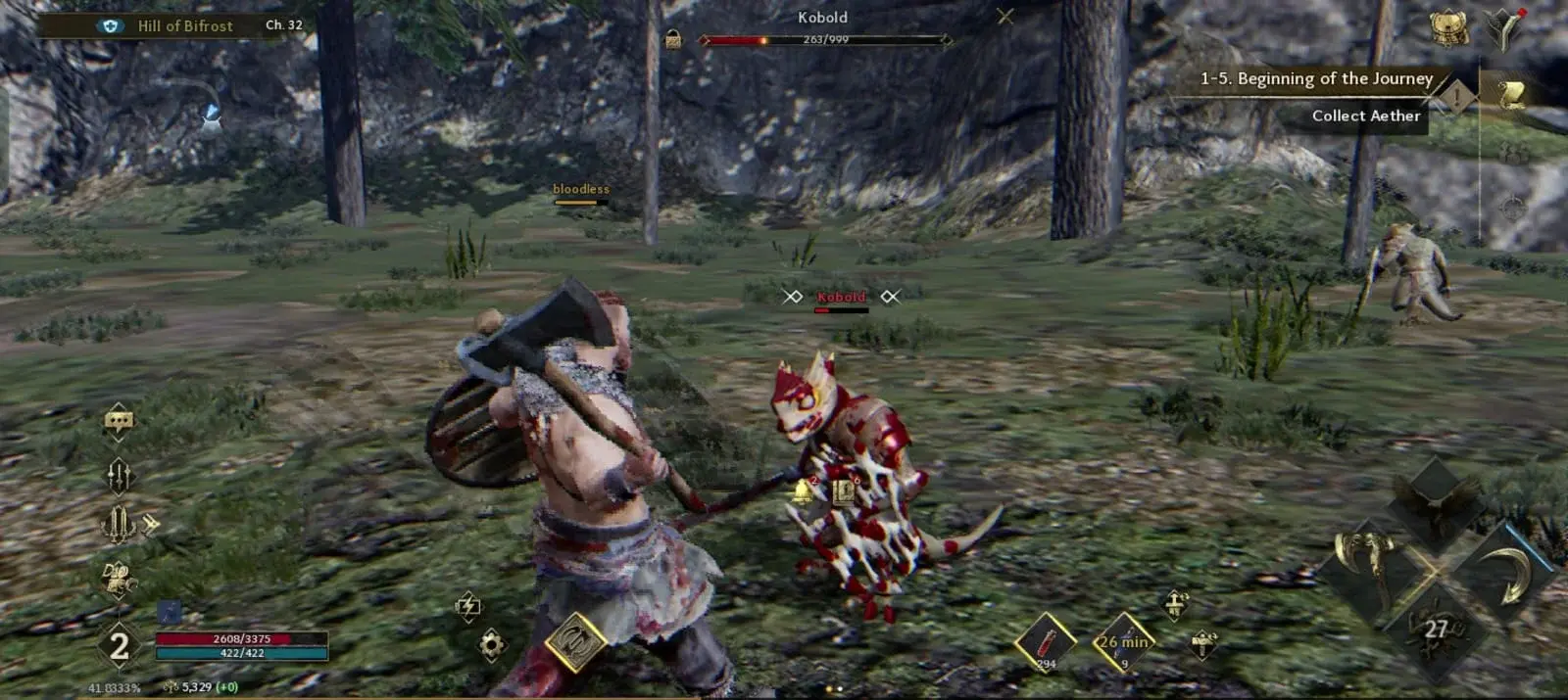 Legend of YMIR combat gameplay