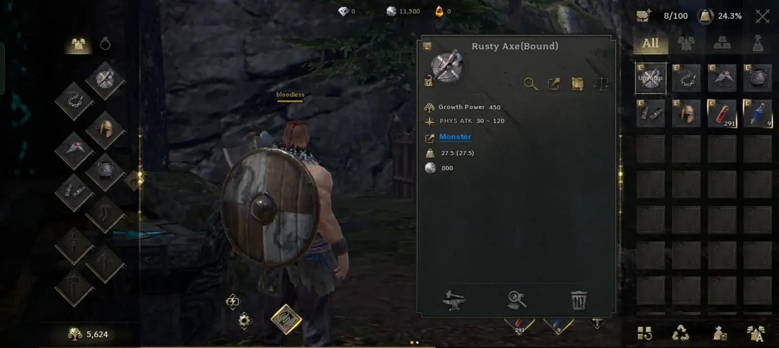 Legend of YMIR artifact system UI