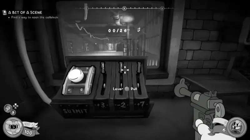 Control room with switches