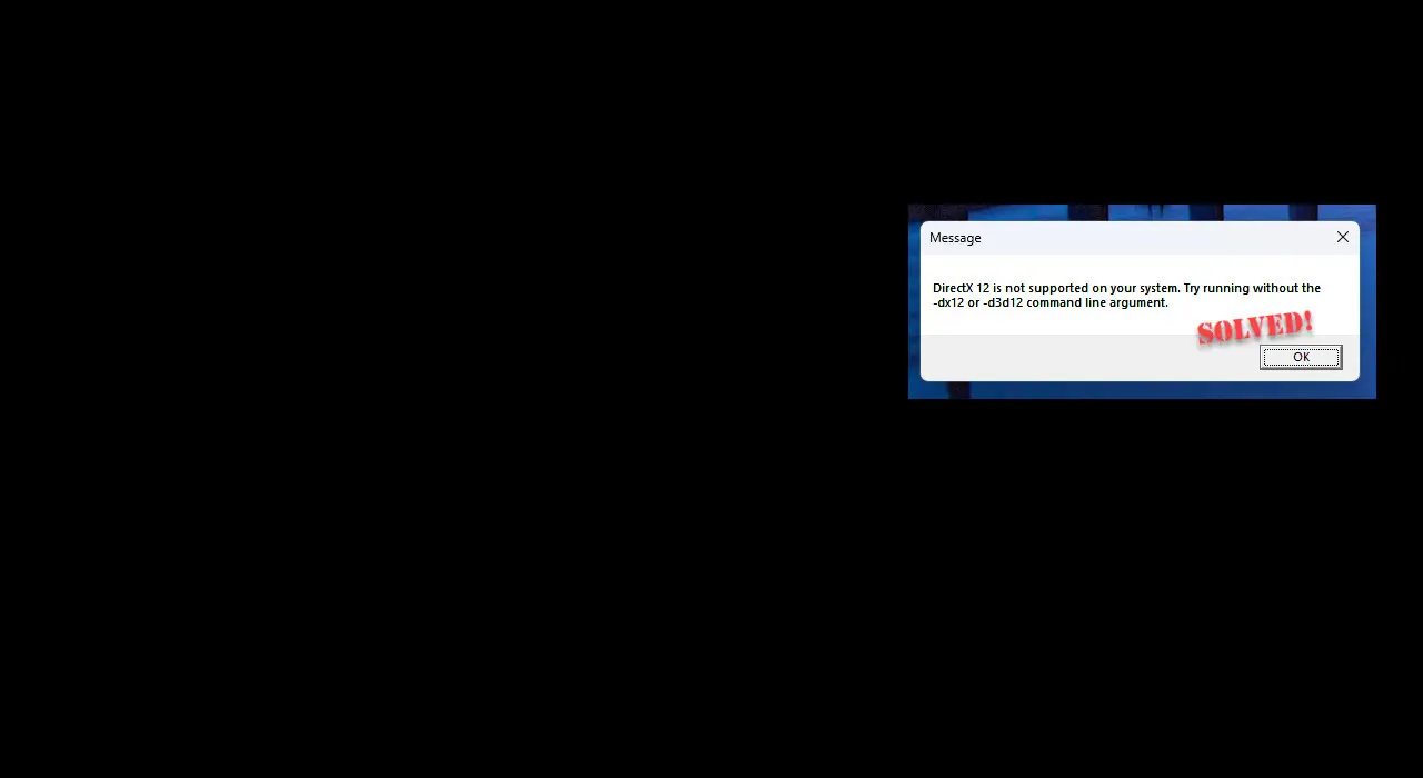 DirectX 12 Error Fix