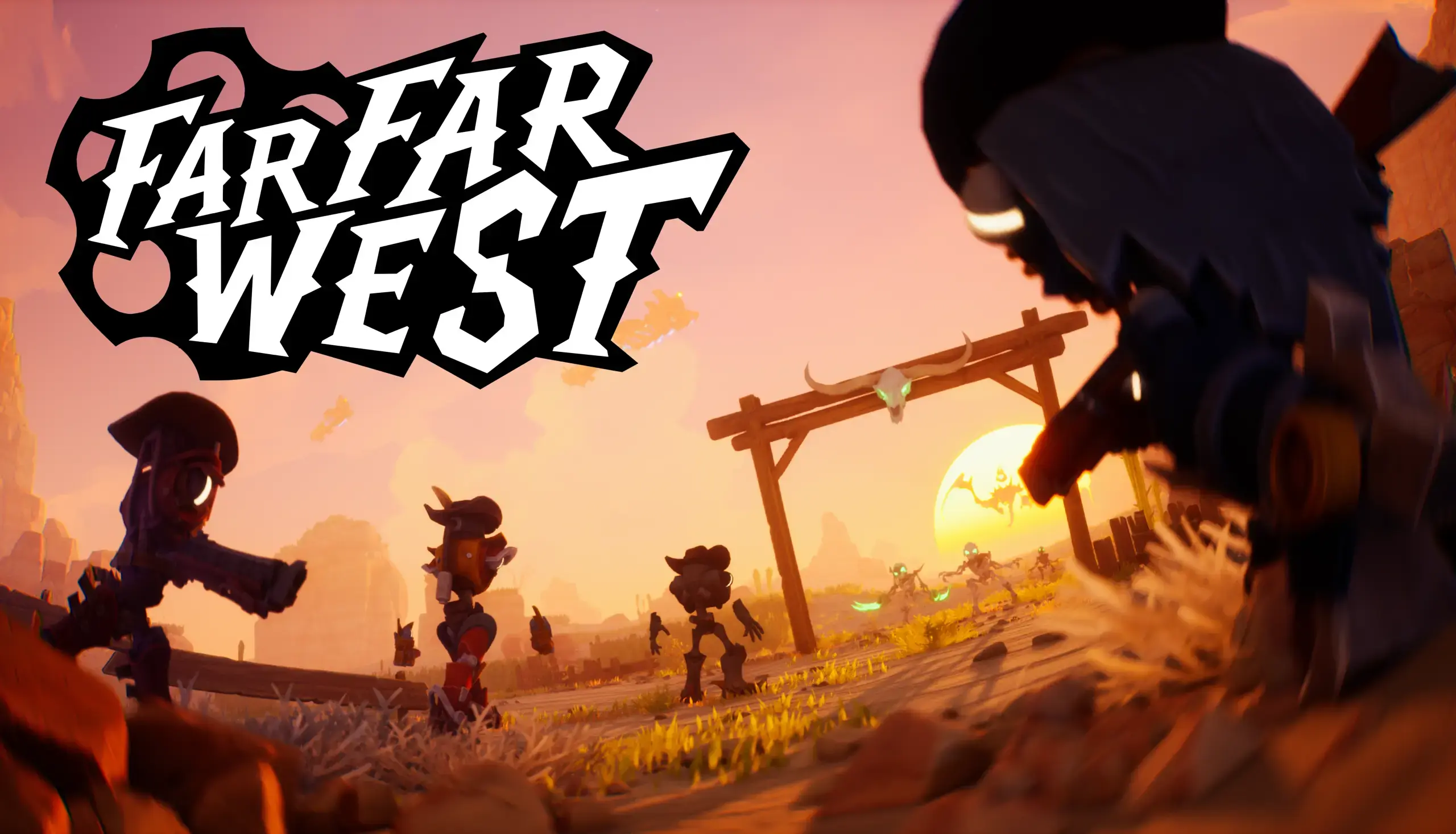Far Far West main menu screen showing successful launch after crash fix
