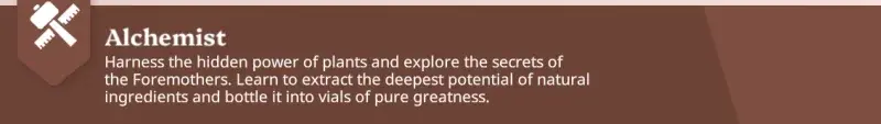 Alchemist profession interface in Farever