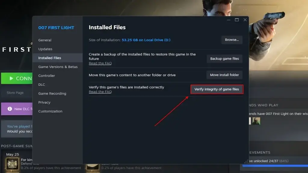 Steam's Verify Integrity of Game Files option